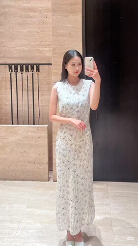 代购迦达GIADA2025春夏新款连衣裙修身长款