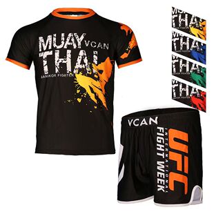 专业定制儿童搏击训练服速干格斗拳击短裤短袖套装武术散打运动服