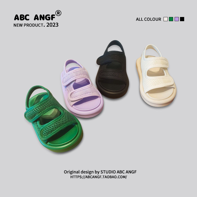 ABCANGF兒童涼鞋韓版魔術貼官網