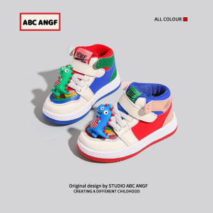 ABC ANGF宝宝学步鞋2026春秋新款加绒女童鞋板鞋鸳鸯鞋男童机能鞋
