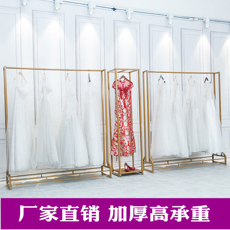 婚纱架子展示架落地式铁艺挂衣架影楼旗袍礼服货架服装店长裙衣架