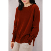 套头衫 东雍 简约百搭休闲圆领开叉纯色基础羊绒针织毛衣打底衫