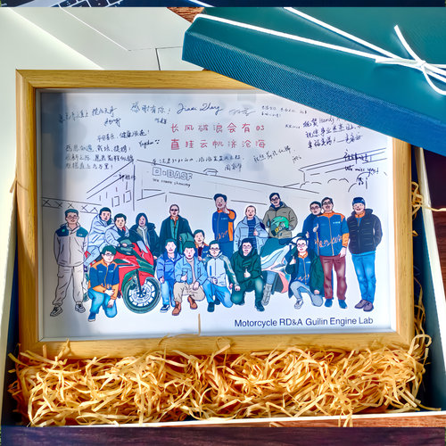 团队定制照片手绘送领导员工入职退休表彰全家福diy毕业礼物卡通