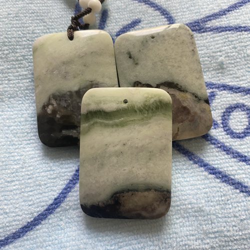 天然正品西安蓝田玉平安无事牌吊坠精品山水意境方牌活玉挂件送证