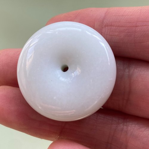 西安蓝田玉平安面包扣吊坠天然正品男女款兵马俑景区同款带证书