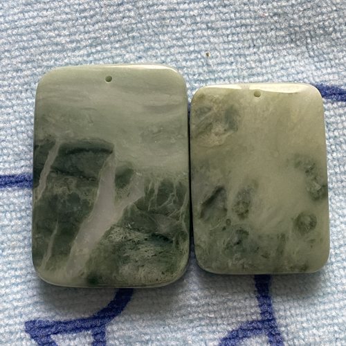 天然蓝田玉平安无事牌吊坠挂件