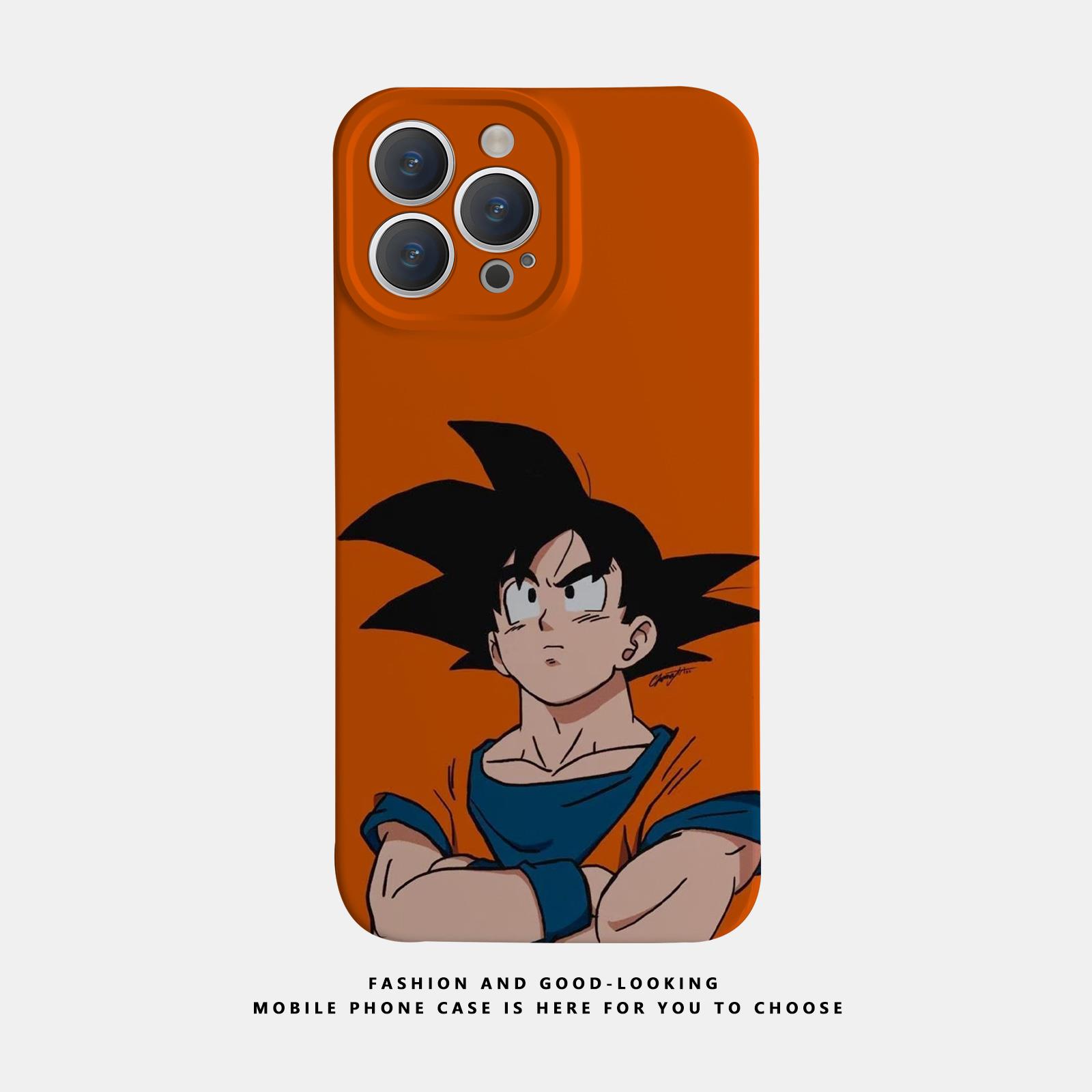 适用华为oppo苹 果iqoo荣耀iphone16 14promax/15pro/13/12/11/mate70 60新款情侣手机壳plus橙色七龙珠悟空