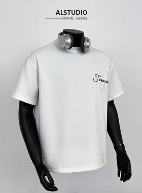 精品330克美式立体浮雕短袖T恤1408-DX088-P40