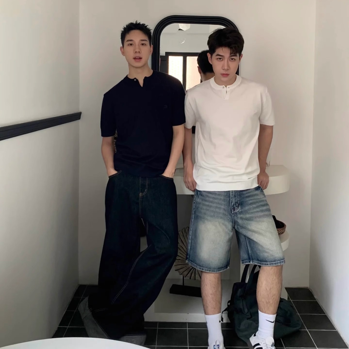 品质款亨利领短袖现货1408-HL01-P40（网图），男装T恤，四季星座1408（原星座1613）