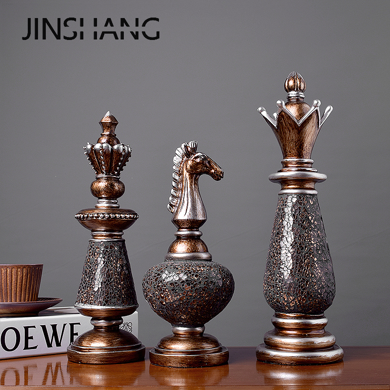 美式复古国际象棋装饰办公书桌