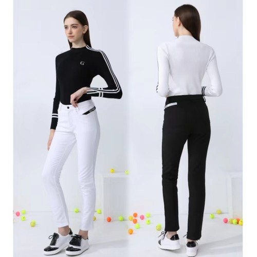 秋冬季加薄绒长裤针织衫女士套装