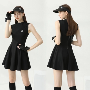 夏季高尔夫女装网球连衣裙韩版修身上衣裙子女套装短袖golf服装女