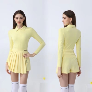 高尔夫女装长袖裙子网球套装春秋季韩版修身显瘦运动时尚golf服装