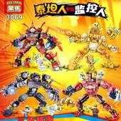 黑马3069马桶人大战泰坦人监控人合体益智拼插小颗粒积木玩具模
