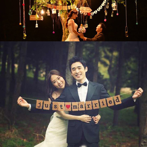 创意婚礼挂架装饰英文字母婚纱摄影旅拍街景手拿情侣照相白色道具