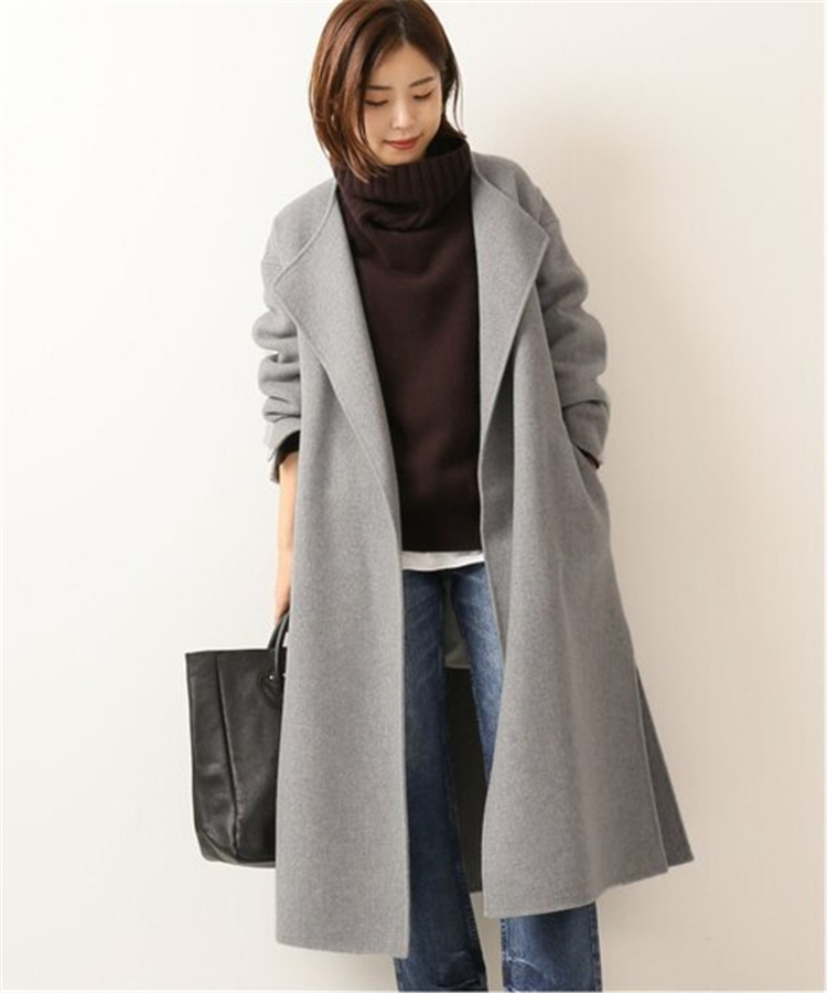 日单spick羊毛双面毛呢大衣外套