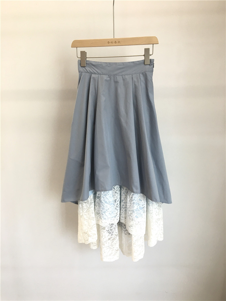腰围62 EIMY IST0RE 甜美系S码不规则蕾丝伞裙半身裙女