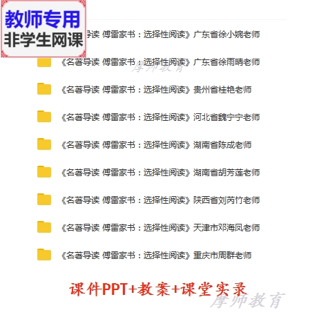 部编人教版语文八下:傅雷家书选择阅读公开课课件PPT教案视频教师