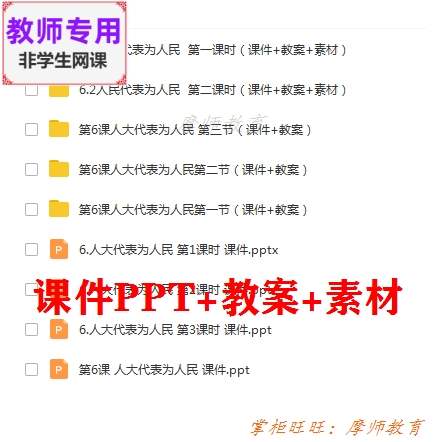 部编人教版道德与法治六上《人大代表为人民 课件PPT教案素材教师