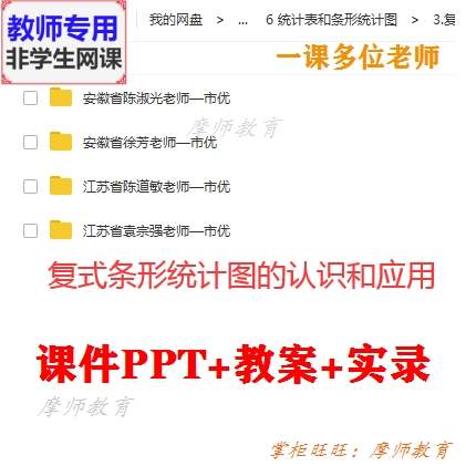 苏教版数学五上《复式条形统计图的认识和应用》课件PPT教案教师