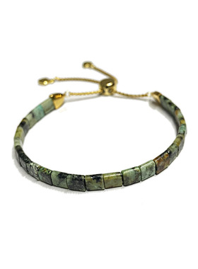 非洲绿松石小方块手链个性叠戴多色森系原创精致小巧手串手环男女