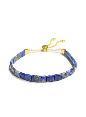 时尚原创天然青金石小方块手链儒雅风男女同款青花瓷个性气质礼物