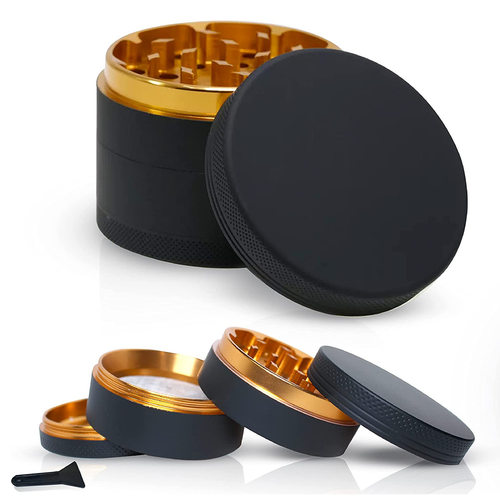 跨境热销新品4层磨烟器63MM铝合金手动研磨器Grinder for herb