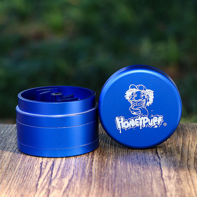 跨境热销HONEYPUFF品牌63mm4层铝合金磨烟器便携碎烟研磨器grinde