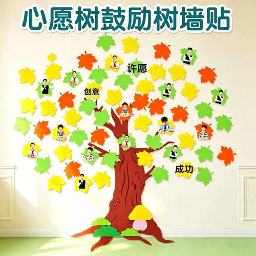 幼儿园EVA泡沫苹果树评比墙贴