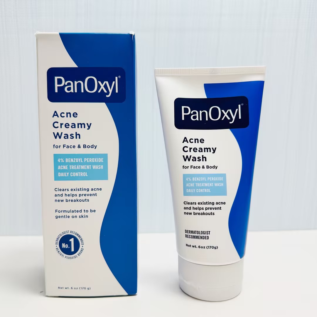 现货美国PanOxyl抗痘粉刺控油4%BPO过氧化苯甲酰洗面奶清爽洁面乳 - 实物图