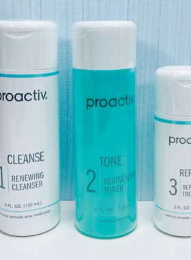 现货美版高伦雅芙Proactiv祛痘粉刺黑头护理套装爽肤控油60/90天