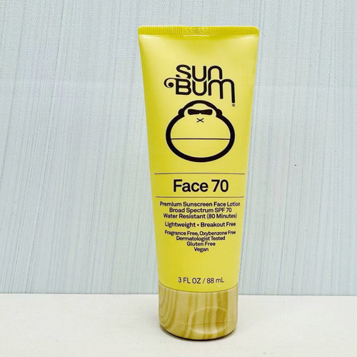 现货美国Sun Bum敏感肌肤滋润保湿防水日霜防晒霜海滩户外SPF70