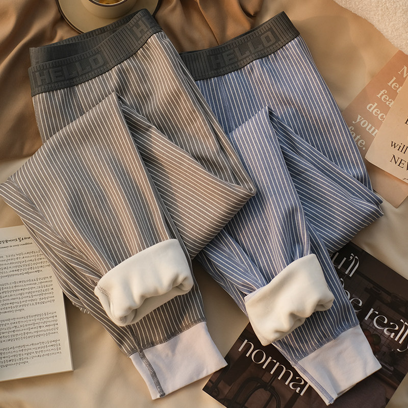 经典条纹男士秋裤男加绒加厚保暖裤冬季打底裤男生衬裤线裤棉毛裤,女士内衣/男士内衣/家居服,保暖裤,淘宝优惠券,粉丝福利购,淘宝优惠卷