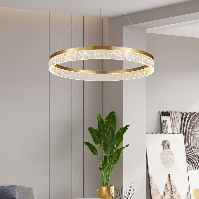 现代简约客厅圆形吊灯极简led环保树脂餐桌灯设计师款长条吧台灯