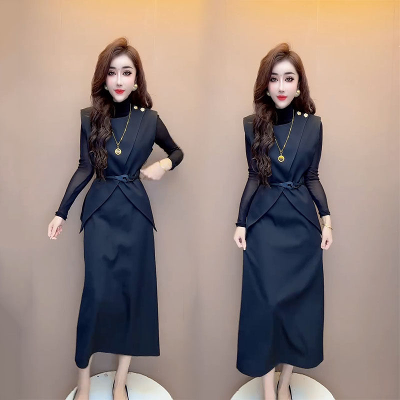 时尚套装女2025春季网红新款洋气时髦简约打底衫马甲半身裙三件套,女装/女士精品,时尚套装,淘宝优惠券,粉丝福利购,淘宝优惠卷
