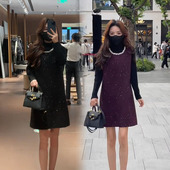 新款 时尚 钉珠无袖 高级感小香风气质马甲套裙2025秋季 裙小衫 两件套