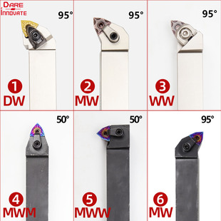 桃型外圆刀杆MWLNR2020 机夹车刀95度弹簧钢高品质 2525M08复合式