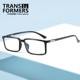新款 记忆TR90眼镜框近视眼镜架男方形商务款 高品质超轻防蓝光配镜