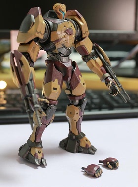 环太平洋 勇者欧米茄机甲黑色禁区量产无人机 贾克斯可动手办模型