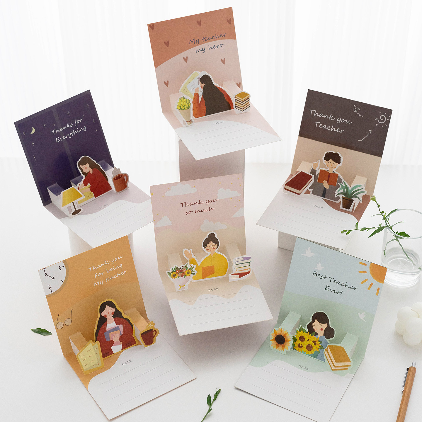 森屿叶新款创意教师节贺卡图片