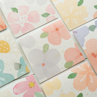 森屿叶花朵对折烫金贺卡高级感圣诞节手写祝福卡节日送礼物留言卡