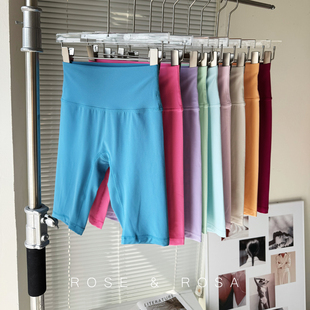 外穿打底短裤 裸感五分瑜伽健身高腰骑行裤 均码 清凉夏日运动中裤