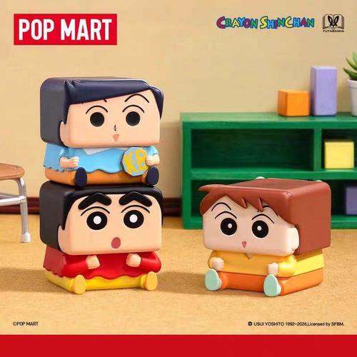 现货蜡笔小新POPCUBE-1-2-3系列手办盲盒摆件玩具礼物