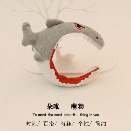 搞怪大鲨鱼发箍女带网红洗脸可爱宽边卡通头箍女成人儿童表演发卡