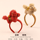 创意马上有钱发箍新款 红色马年生肖跨年发卡节日拍照活动表演头饰