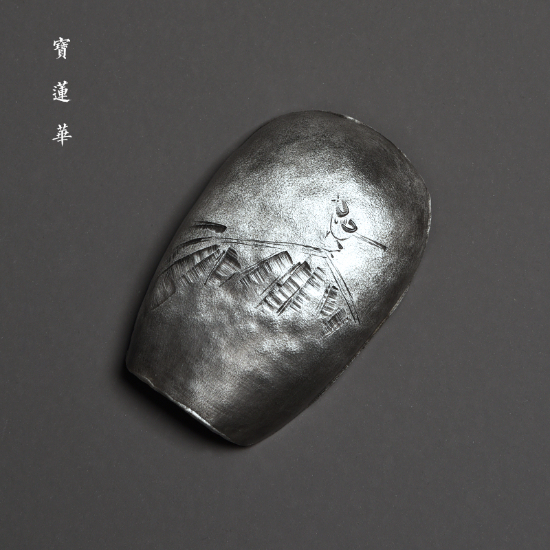 安喜手工雕刻锡茶则名师一修作品