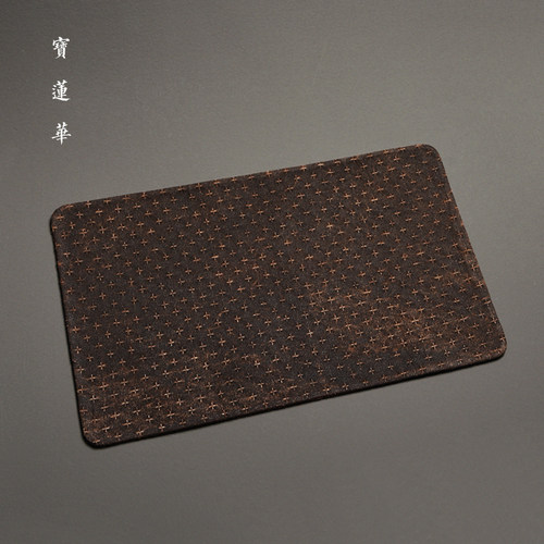 复古十字纹香云纱茶席布艺茶垫