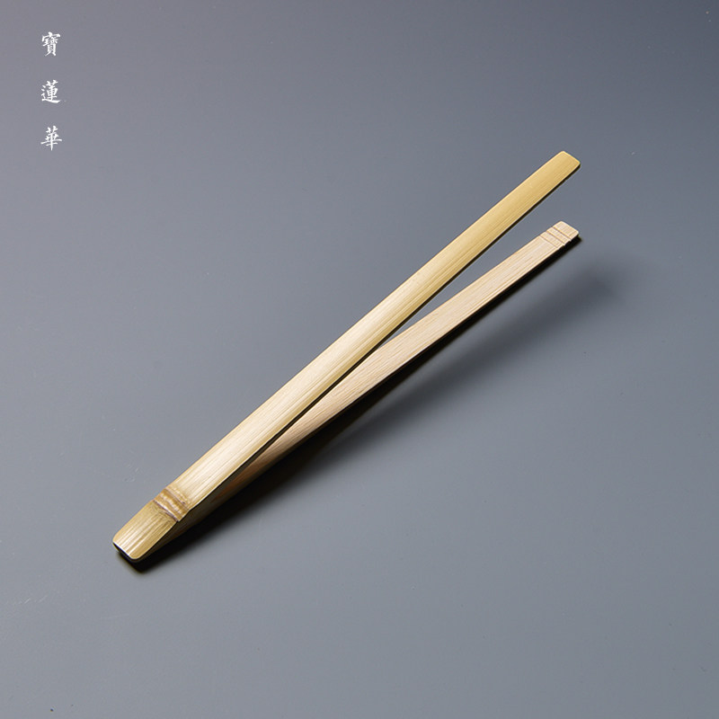 本色竹茶夹 手工竹制茶夹子 竹杯夹茶杯茶道镊子茶夹茶叶茶具零配