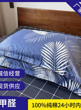 100%全纯棉枕套拉链一对学生40x60儿童3050小枕头芯套48*74cm成人