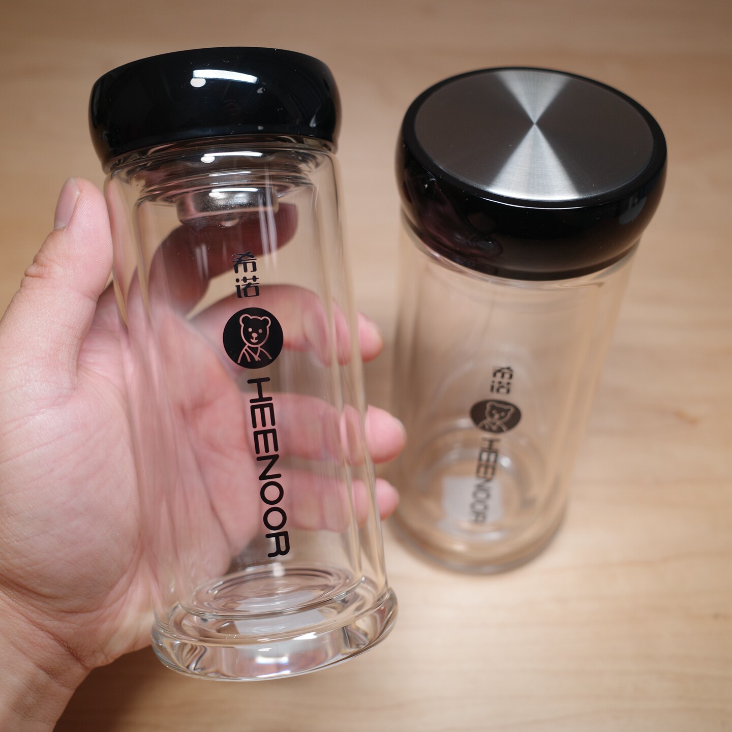 希诺双层玻璃杯晶莹剔透质感出众简约大气商务礼品杯茶杯手工匠心